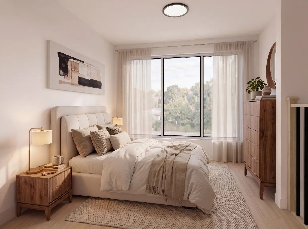 Chambre à coucher chez le Lionel à Brossard